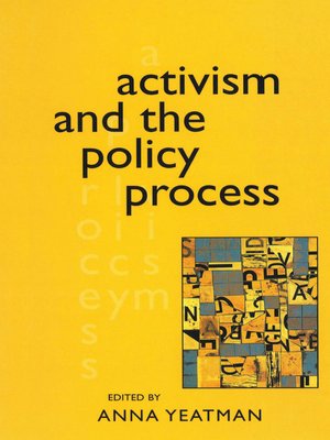 cover image of Activism and the Policy Process